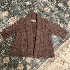 LOFT BROWN CARDIGAN SZ M